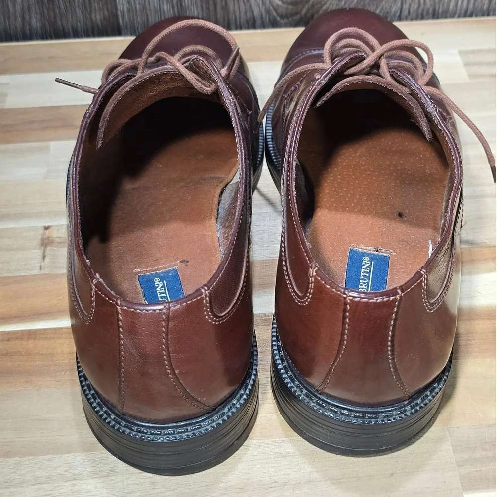 Giorgio‎ Brutini Cap Toe Derby Oxfords Size 10 M Brown Leather Dress Shoes